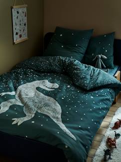 Linnengoed en decoratie-Beddengoed voor kind-Dekbedovertrek-Dekbedovertrek + kussensloop met fluorescerende details GRAPHIC DINO Oeko-Tex®