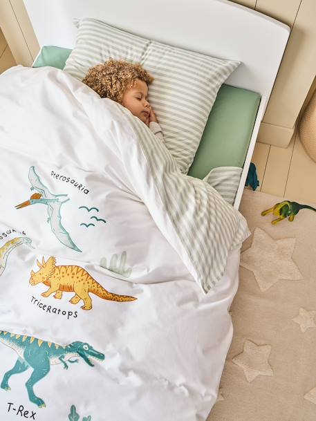 Parure enfant Magicouette DINOS, avec coton recyclé blanc imprimé - vertbaudet enfant 