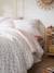 Parure housse de couette et taie d'oreiller réversible FLEURS RAYURES, avec coton recyclé rose imprimé - vertbaudet enfant 