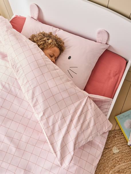 Parure enfant Magicouette CARONIMOS, avec coton recyclé carreaux beige+carreaux bleu - vertbaudet enfant 