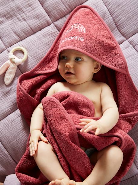 Bébé-Cape de bain personnalisable et gant de toilette
