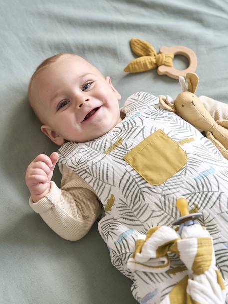 Gigoteuse sans manches en gaze de coton TREK Oeko-Tex® blanc imprimé - vertbaudet enfant 