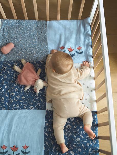 Tapis de sol / Fond de parc patchwork INDIA bleu imprimé - vertbaudet enfant 