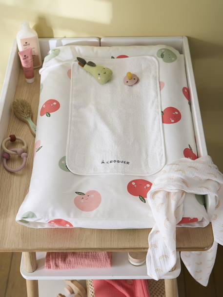 Matelas à langer POMME blanc imprimé - vertbaudet enfant 