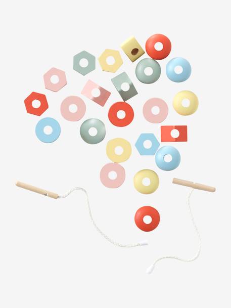 Ton met houten kralen FSC® meerkleurig - vertbaudet enfant 