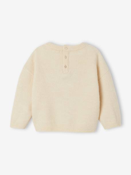 Pull de Noël renne détails brillants bébé beige poudré - vertbaudet enfant 