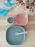 Set vaisselle 4 pièces silicone bleu+EUCALYPTUS+JAUNE+terracotta - vertbaudet enfant 