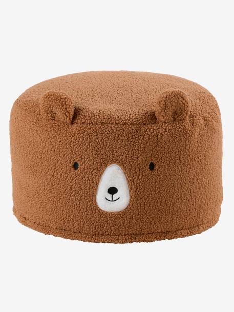Pouf enfant Ours en sherpa camel - vertbaudet enfant 
