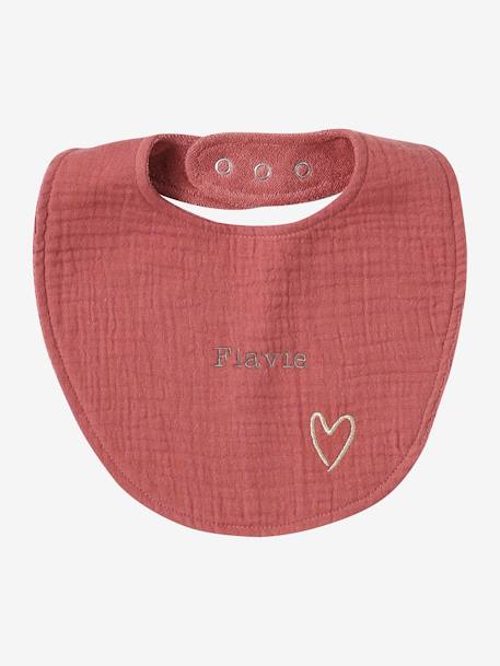 Lot 3 bavoirs naissance en gaze de coton lot bleu+lot rose - vertbaudet enfant 