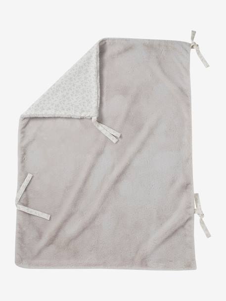 Dubbelzijdige plaid voor kinderwagen HYGGE beige, bedrukt - vertbaudet enfant 