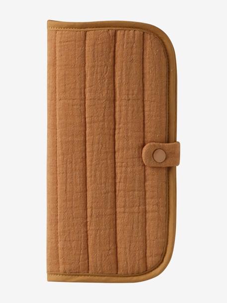 Hoes van katoenen gaas voor familiealbum okergeel+saliegroen - vertbaudet enfant 