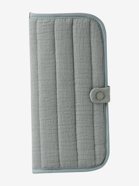 Hoes van katoenen gaas voor familiealbum okergeel+saliegroen - vertbaudet enfant 