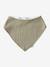 Lot 3 bavoirs bandanas en gaze de coton BLANC+carreaux vert+écru+lot beige+lot renard+lot vert panda+vert sauge - vertbaudet enfant 