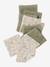 Lot de 10 lingettes lavables beige imprimé+imprimé végétal/bleu/vert+lot rose grenier - vertbaudet enfant 