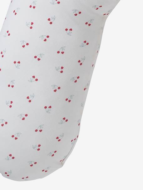 Borstvoedingskussen + beschermhoes Bio Collection Donkerblauw/sterren+ivoorwitte plantaarige bedrukk+meerkleurig+wit, bedrukt - vertbaudet enfant 