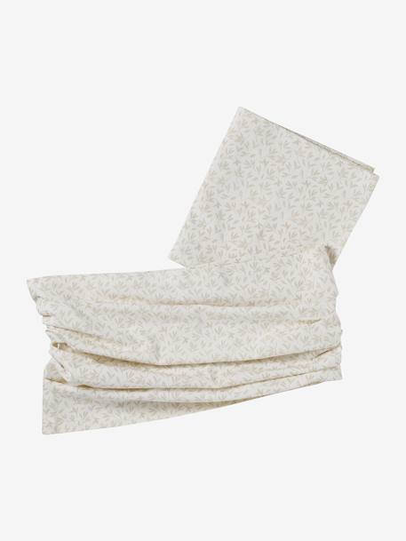 Porte-bébé 2 bandeaux à croiser sans nouage beige imprimé+ivoire imprimé - vertbaudet enfant 