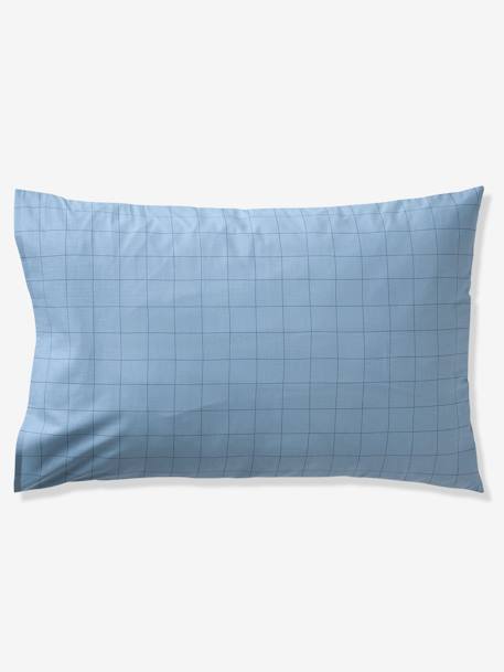 Parure housse de couette + taie d'oreiller enfant INTERGALACTIC, avec coton recyclé bleu imprimé - vertbaudet enfant 