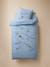 Parure housse de couette + taie d'oreiller enfant INTERGALACTIC, avec coton recyclé bleu imprimé - vertbaudet enfant 