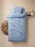 Parure housse de couette + taie d'oreiller enfant INTERGALACTIC, avec coton recyclé bleu imprimé - vertbaudet enfant 