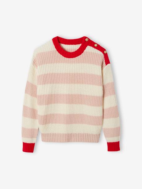 Pull à rayures matchy matchy femme capsule famille rayé rose - vertbaudet enfant 