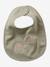 Lot 7 bavoirs naissance en coton bio* beige imprimé+blanc jungle+carreaux vert+Hérisson+multicolore+rose pâle+vert d'eau - vertbaudet enfant 