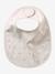 Lot 7 bavoirs naissance en coton bio* beige imprimé+blanc jungle+carreaux vert+Hérisson+multicolore+rose pâle+vert d'eau - vertbaudet enfant 
