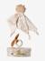 Doudou personnalisable en gaze de coton + hochet et valisette BABYLON vert - vertbaudet enfant 