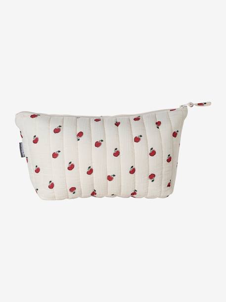 Trousse de toilette en gaze de coton Lapinou bleu grisé+rose - vertbaudet enfant 