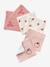Lot de 6 lingettes lavables bleu grisé+lot rose - vertbaudet enfant 
