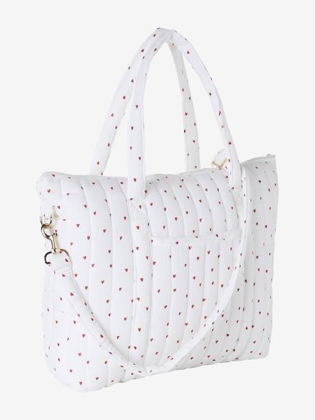 Sac à langer en gaze de coton Plume beige imprimé+blanc imprimé+IVOIRE IMPRIME+ivoire végétal+vanille - vertbaudet enfant 