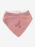 Lot de 3 bavoirs bandanas en éponge bleu grisé+lot rose - vertbaudet enfant 