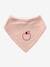 Lot de 3 bavoirs bandanas en éponge bleu grisé+lot rose - vertbaudet enfant 