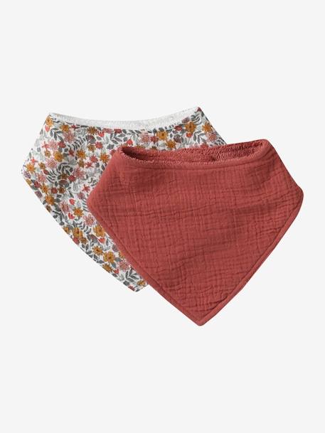 4-delige kraamcadeauset: 2 slabbetjes + 1 luier + 1 luierbroekje meerkleurig+veel roze - vertbaudet enfant 