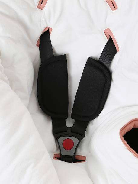 Zomerse trappelzak van katoengaas grijsblauw+rozen - vertbaudet enfant 