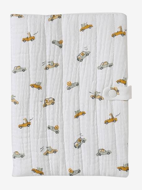 Coffret cadeau naissance 4 pièces : 2 bavoirs + 1 lange + 1 protège-carnet lot rose+multicolore - vertbaudet enfant 