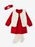 Ensemble de Noël bébé : robe, gilet en fausse fourrure, collants et bandeau assorti rouge - vertbaudet enfant 