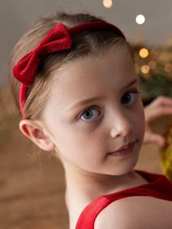 -Ensemble serre-tête et barrette fille en velours