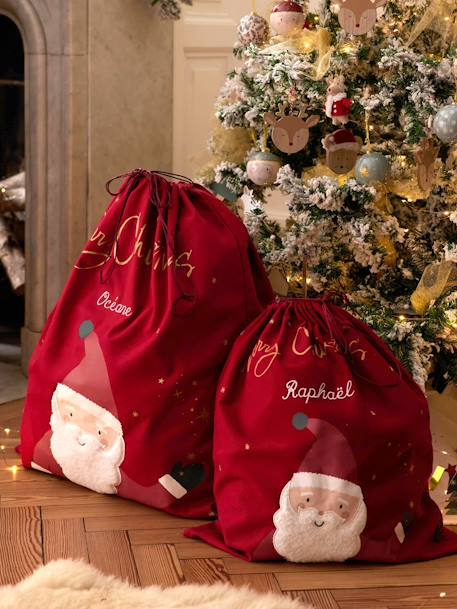 Personaliseerbare speelgoedzak Kerstman rood - vertbaudet enfant 