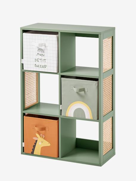 Meuble 6 cases LIGNE POÉSIE rose nude+vert - vertbaudet enfant 