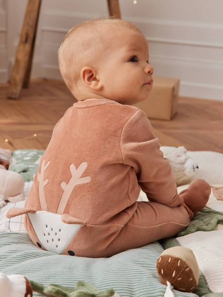 coffret Noël pyjama bébé et bavoir renne noix de pécan - vertbaudet enfant 