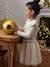 Robe Noël bi-matière jupon en tulle fille écru - vertbaudet enfant 