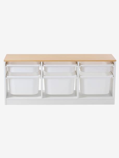 Meuble de rangement horizontal avec bac plastique blanc - vertbaudet enfant 