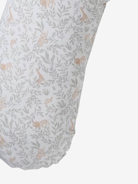 Borstvoedingskussen + beschermhoes Bio Collection beige, bedrukt+Donkerblauw/sterren+ivoorwitte plantaarige bedrukk+meerkleurig+wit, bedrukt+zandbeige - vertbaudet enfant 