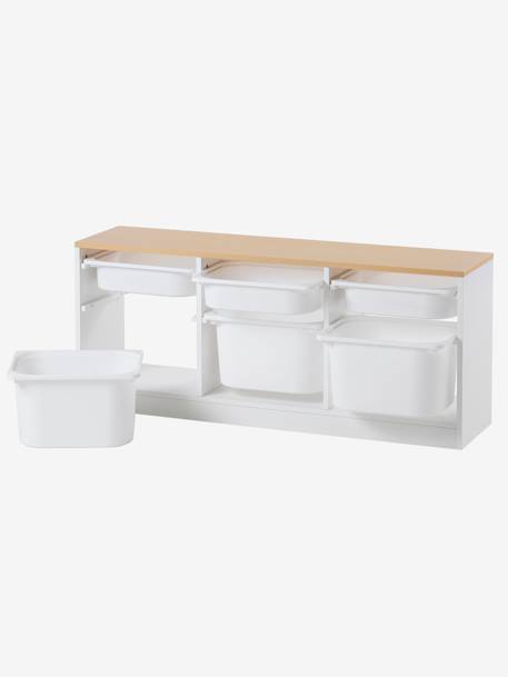 Meuble de rangement horizontal avec bac plastique blanc - vertbaudet enfant 