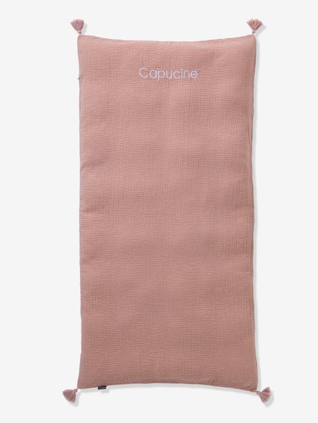 Housse de matelas de sol personnalisable cannelle+rose poudré+vert sauge - vertbaudet enfant 