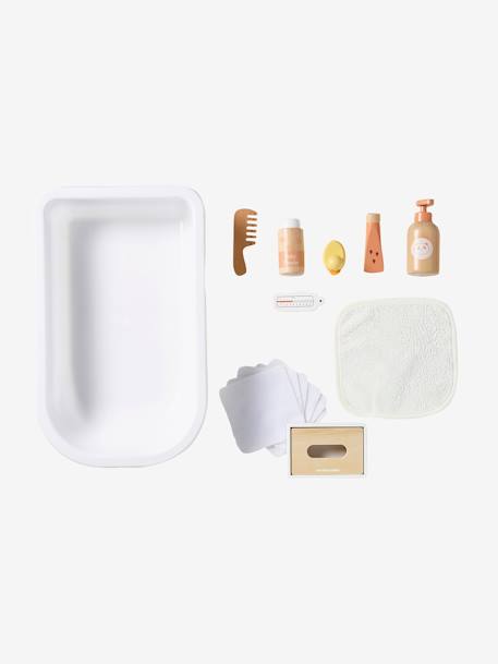 Set d'accessoires bain poupon en bois FSC® blanc - vertbaudet enfant 