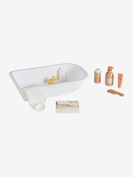Set d'accessoires bain poupon en bois FSC® blanc - vertbaudet enfant 