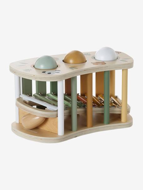 Tap tap xylophone 2 en 1 en bois FSC® jaune - vertbaudet enfant 