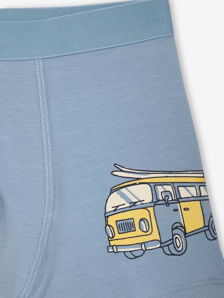 Set van 5 stretch boxershorts voor jongens hemelsblauw - vertbaudet enfant 