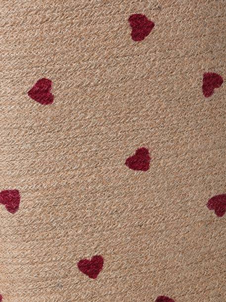 Panier de rangement XL coeur en jute CHERRY beige - vertbaudet enfant 